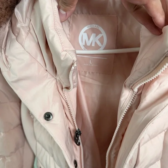Michael Kors Belted Pink Puffer Coat - Picture 2 of 7